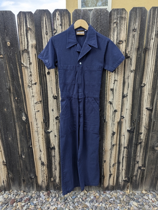 Big Bud Press Pants - $110 Big Bud Press Navy Short-Sleeve Jumpsuit